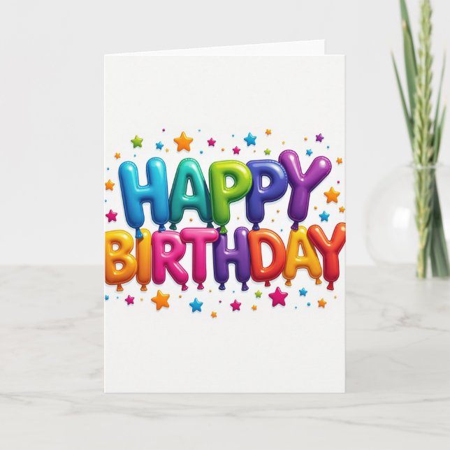 Joyful Inflatable Birthday Card (Front)