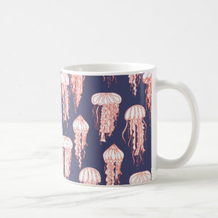 Joyful Jellyfish Mug Deep Blue Purple