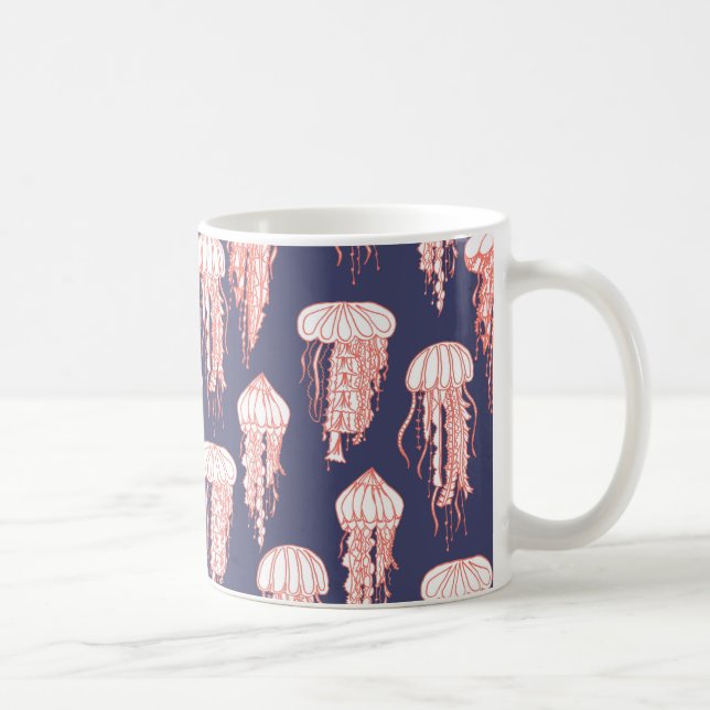 Joyful Jellyfish Mug Deep Blue Purple (Right)