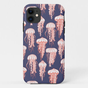 Joyful Jellyfish Phone Case Deep Blue Purple