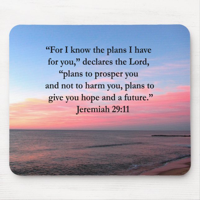 JOYFUL JEREMIAH 29:11 SUNRISE MOUSE MAT (Front)