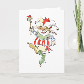 Joyful Jester Rabbit Card