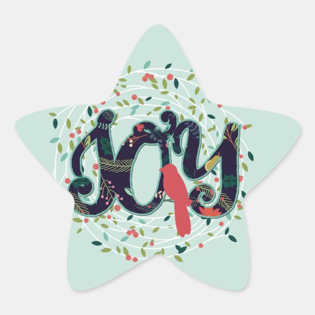 Joyful Joy Christmas Holiday Sticker (Front)