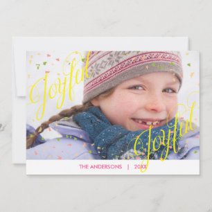Joyful Joyful Confetti Photo - Christmas Card