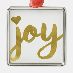 Joyful Joyful I've Got Joy Full of Joy Gold Art Metal Tree Decoration