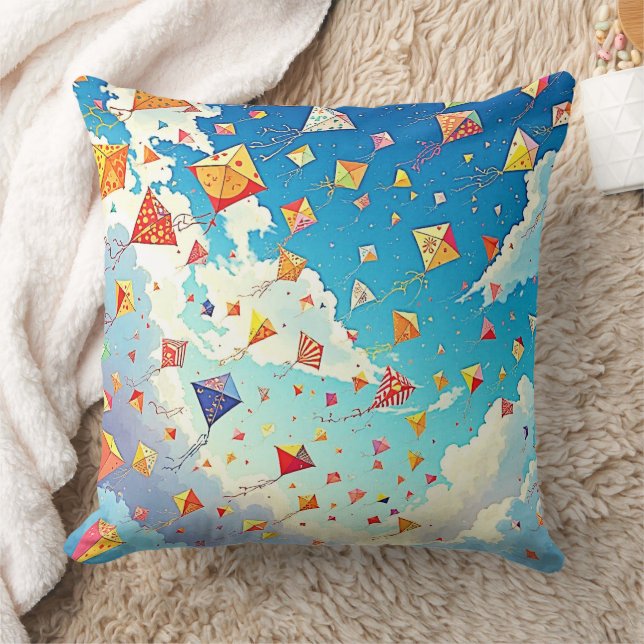 Joyful Kites Soaring High Cushion (Blanket)