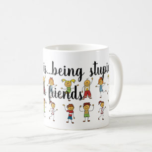 Joyful Laughter: Fun with Friends Coffee Mug
