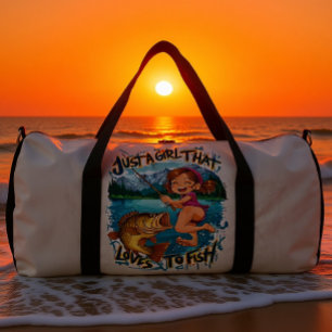 Joyful Leap With Finned Friend Duffle Bag