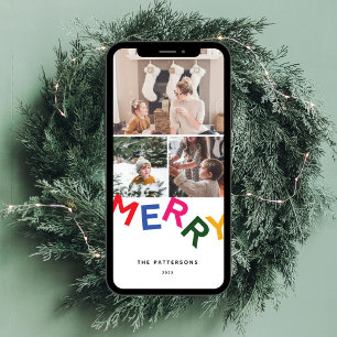 Joyful Lettering Holiday Photo Card