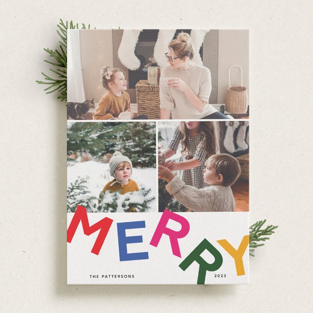 Joyful Lettering Holiday Photo Card (Creator Uploaded)