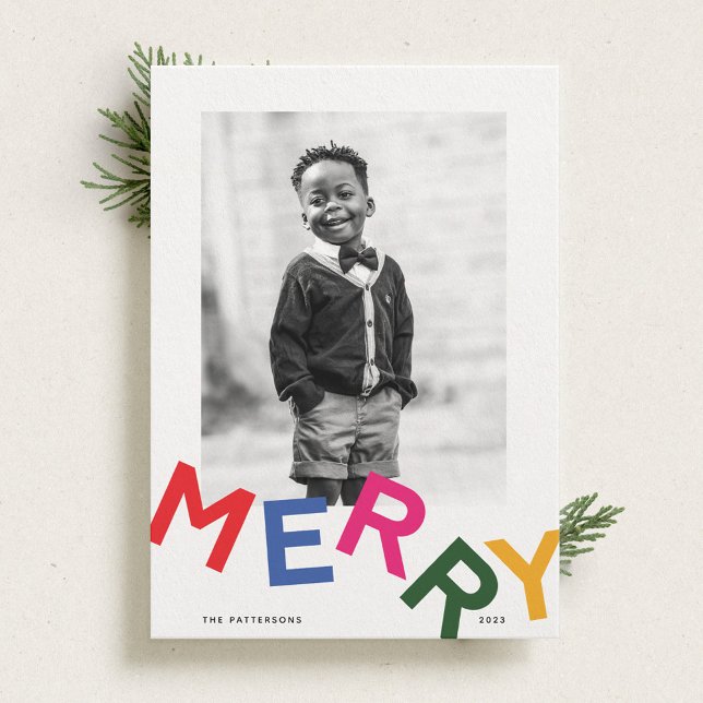 Joyful Lettering Holiday Photo Card (Creator Uploaded)