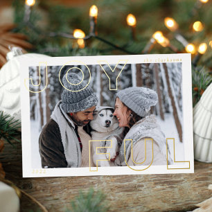 Joyful Letters Foil Holiday Card