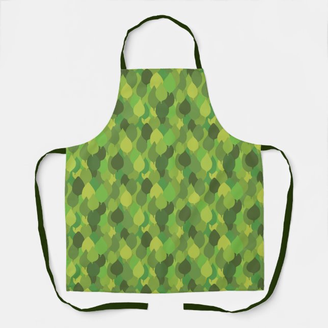 Joyful Lush Leaves - seamless surface pattern.  Apron (Front)