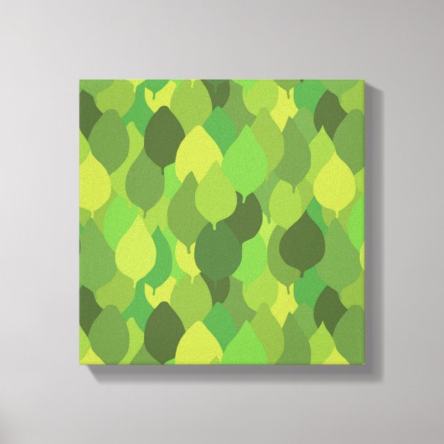 Joyful Lush Leaves - seamless surface pattern.  Canvas Print (Front)