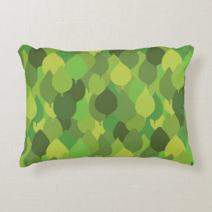 Joyful Lush Leaves - seamless surface pattern. Decorative Cushion