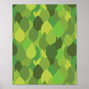 Joyful Lush Leaves - seamless surface pattern. Poster