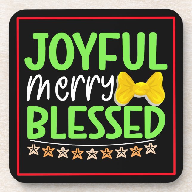 Joyful Merry Blessed-81053 Coaster (Front)