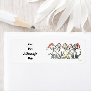 Joyful Merry Christmas singing cats