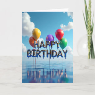 Joyful Metallic Balloon Card