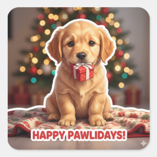 Joyful Minimalist Holiday Gift Sticker