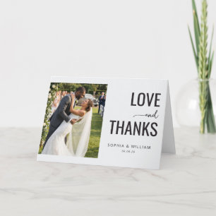 Joyful Minimalist Photo Thank You Card