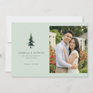 Joyful Mint Tree Illustration Save The Date