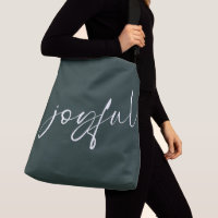 Joyful Modern Calligraphy Dark Green