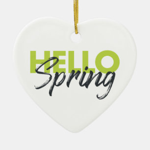 Joyful, modern, fun, vibrant design Hello Spring Ceramic Tree Decoration
