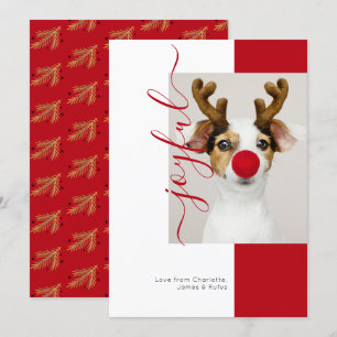 Joyful Modern Holiday Photo Card