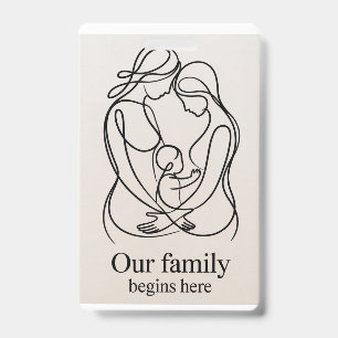 Joyful moment of two mums expecting a baby  ID badge