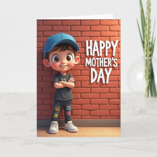 Joyful Mothers Day Boy Art Card