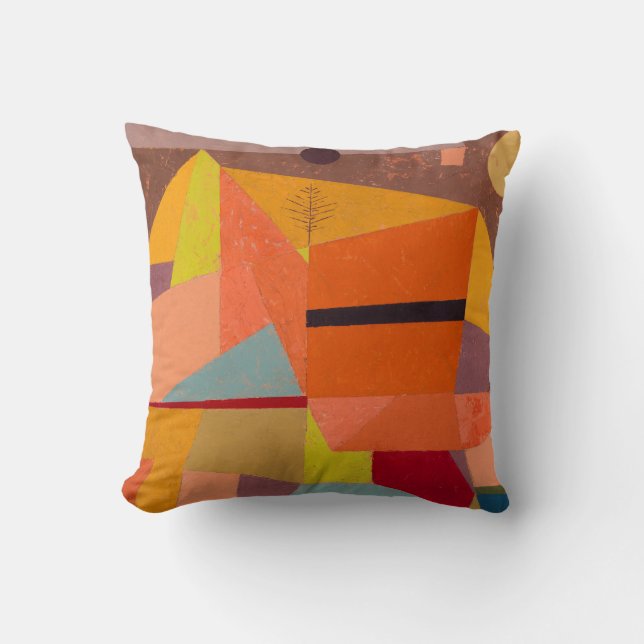Joyful Mountain Landscape  1929  by Paul Klee Cushion (Front)
