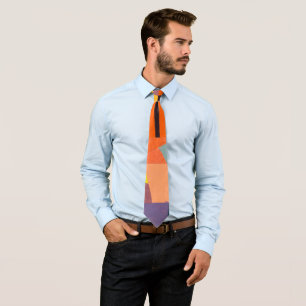 Joyful Mountain Landscape, Paul Klee Abstract Art Tie