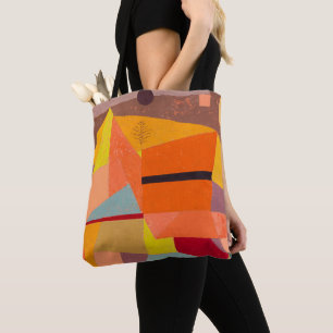 Joyful Mountain Landscape, Paul Klee Abstract Art Tote Bag