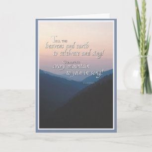 Joyful Mountains Religious Congratulations Card