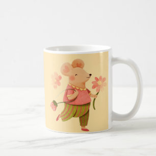 Joyful Mouse in Bloom – Whimsical Coffee Mug