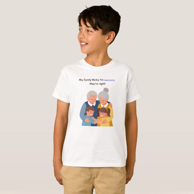 Joyful multigenerational family  T-Shirt (Front Full)