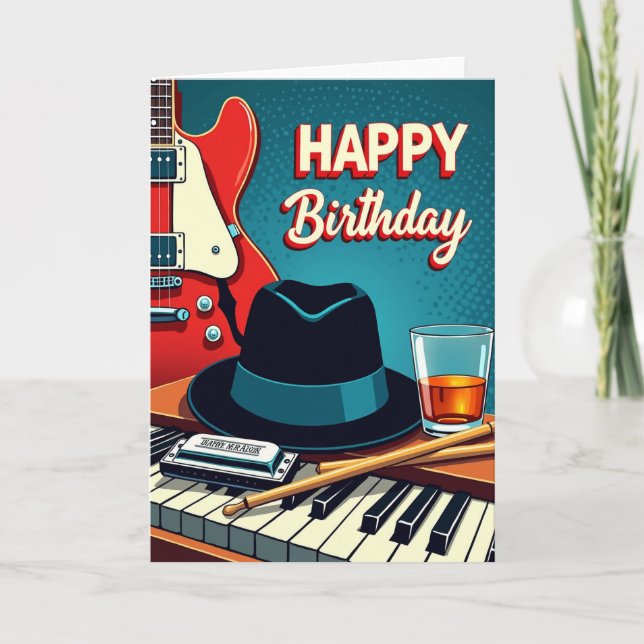 Joyful Musical Guitar Card (Front)
