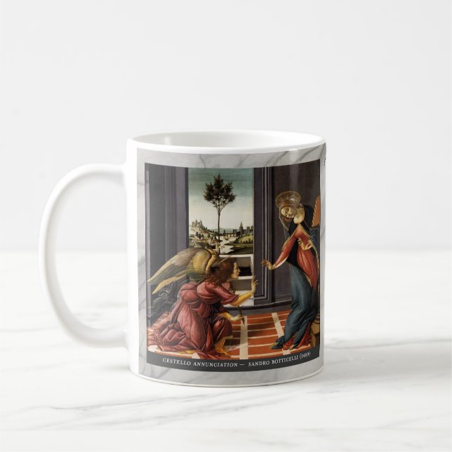 Joyful Mysteries of the Rosary #1: Annunciation Coffee Mug (Left)
