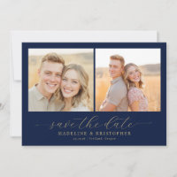 Joyful Navy Contemporary Photo Collage