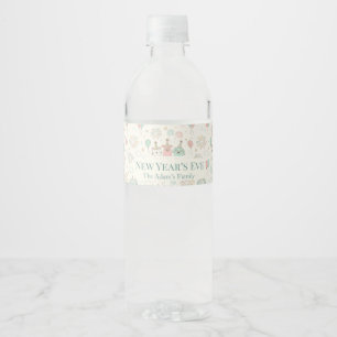 Joyful New Year’s Eve Party 2026 Water Bottle Label
