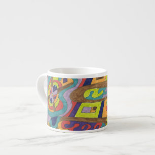 "Joyful Noise" Abstract Art Espresso Cup