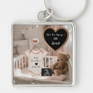 Joyful Nursery Reveal pregnancy announcement gift Key Ring