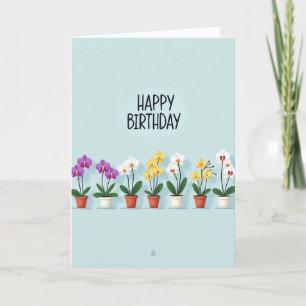 Joyful Orchid Birthday Card