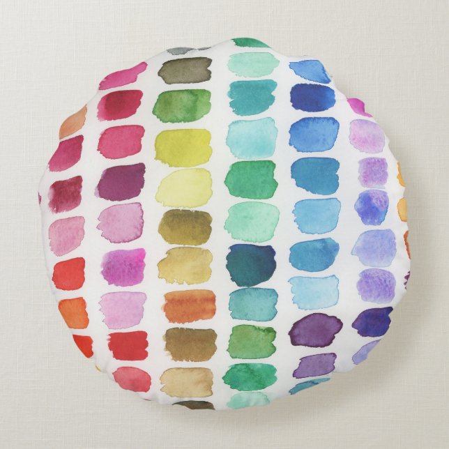 Joyful Palette of Colours - Summer Round Cushion (Back)