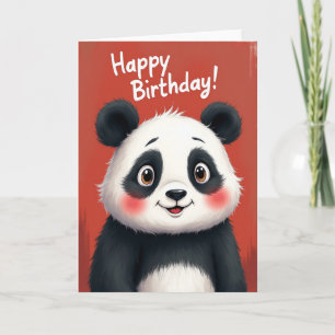 Joyful Panda Birthday Card