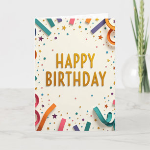 Joyful Party Birthday Card