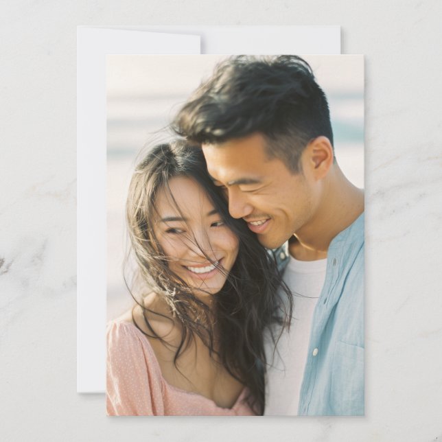 Joyful Pastel Realistic Photo Invitation (Front)