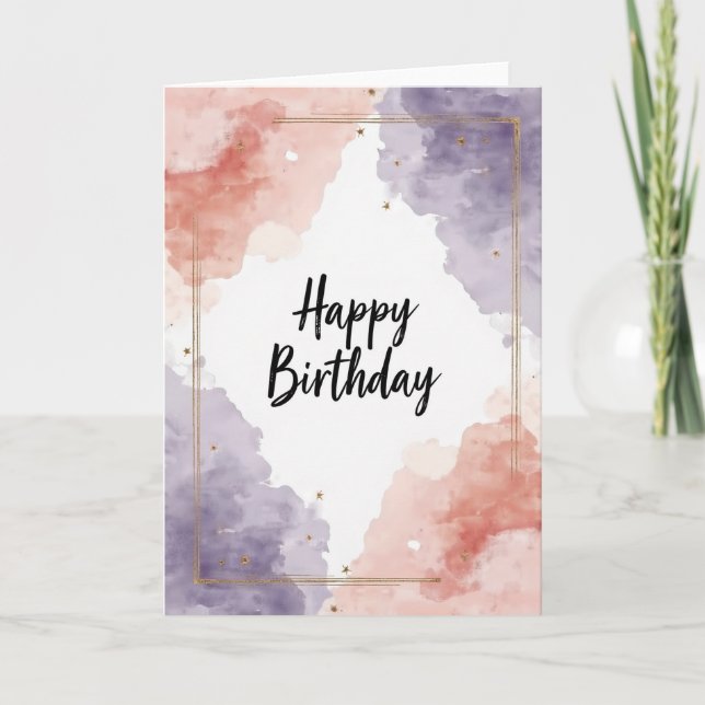 Joyful Pastel Watercolor Card (Front)
