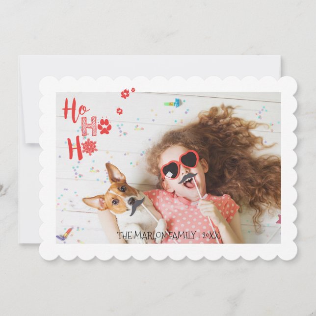 Joyful Paws Holiday Pet Photo (Front)